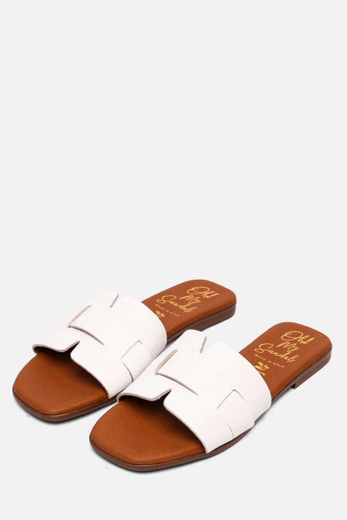 oh my sandals Sandalia Mujer Piel Alexia Blanco Libre de impuestos