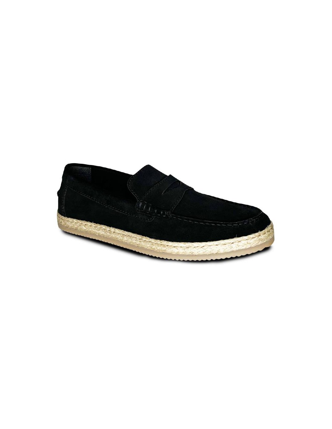 ortiz & reed Alpargatas de ante con antifaz color negro SALIL-BLACK Tienda de fábrica