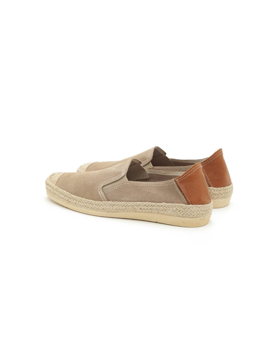 ortiz & reed Alpargatas de piel afelpado color beige SEVI-CORDA Precios de Black Friday