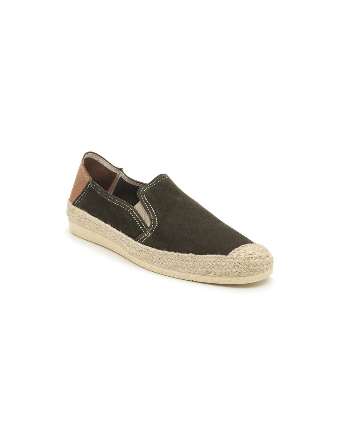 ortiz & reed Alpargatas de piel afelpado color verde SEVI-KAKI Última moda