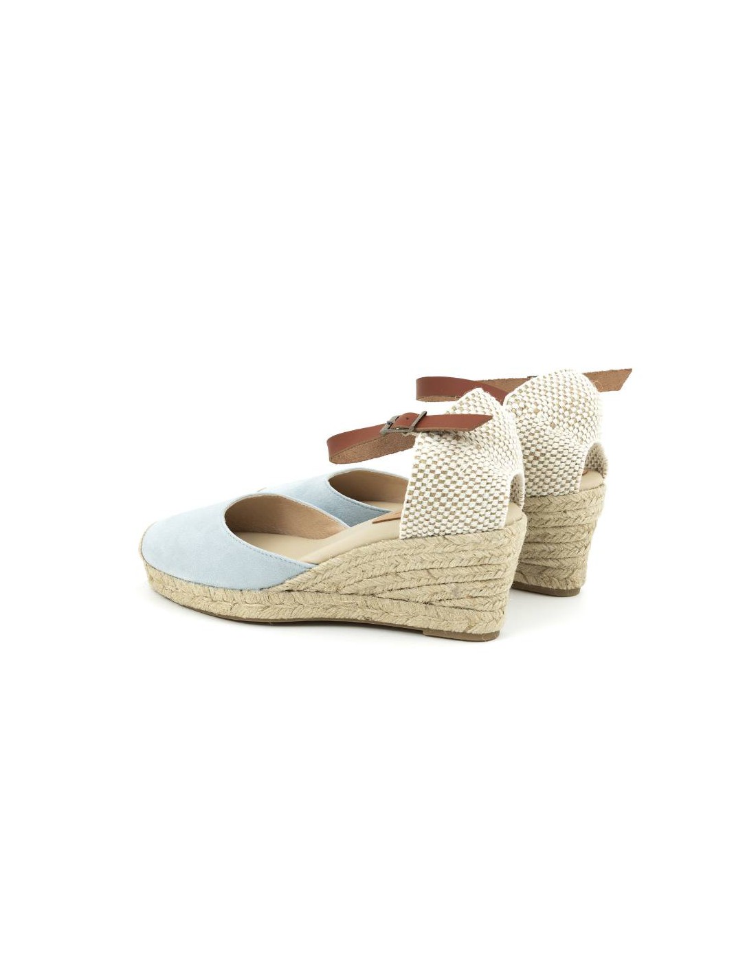 ortiz & reed Alpargatas de mujer de ante liso color azul W-AITANA-SKY Outlet