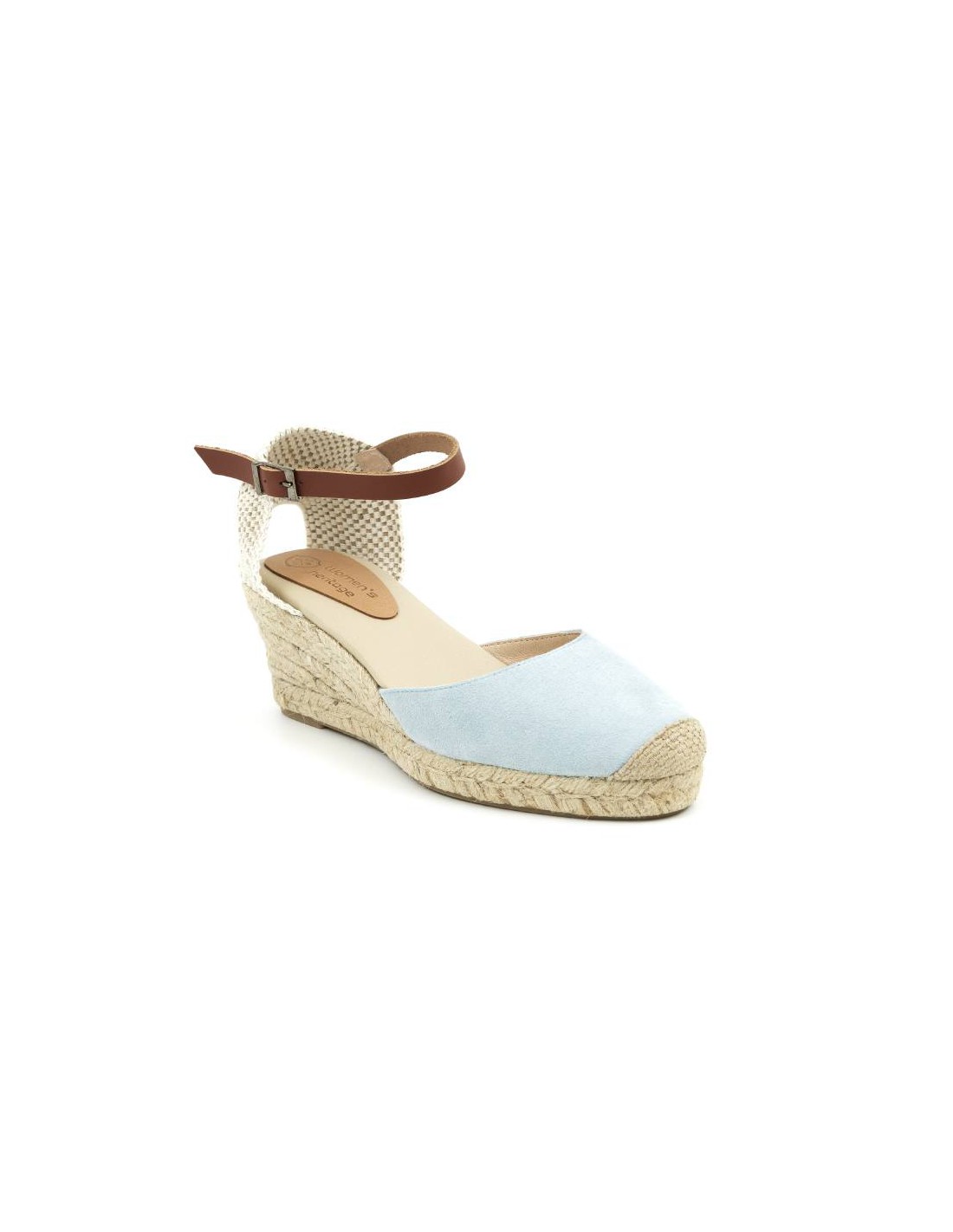 ortiz & reed Alpargatas de mujer de ante liso color azul W-AITANA-SKY Outlet