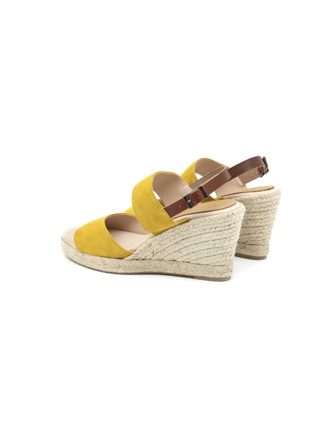 ortiz & reed Alpargatas de mujer de ante y piel liso color amarillo W-AHINOA-YELLOW Outlet online
