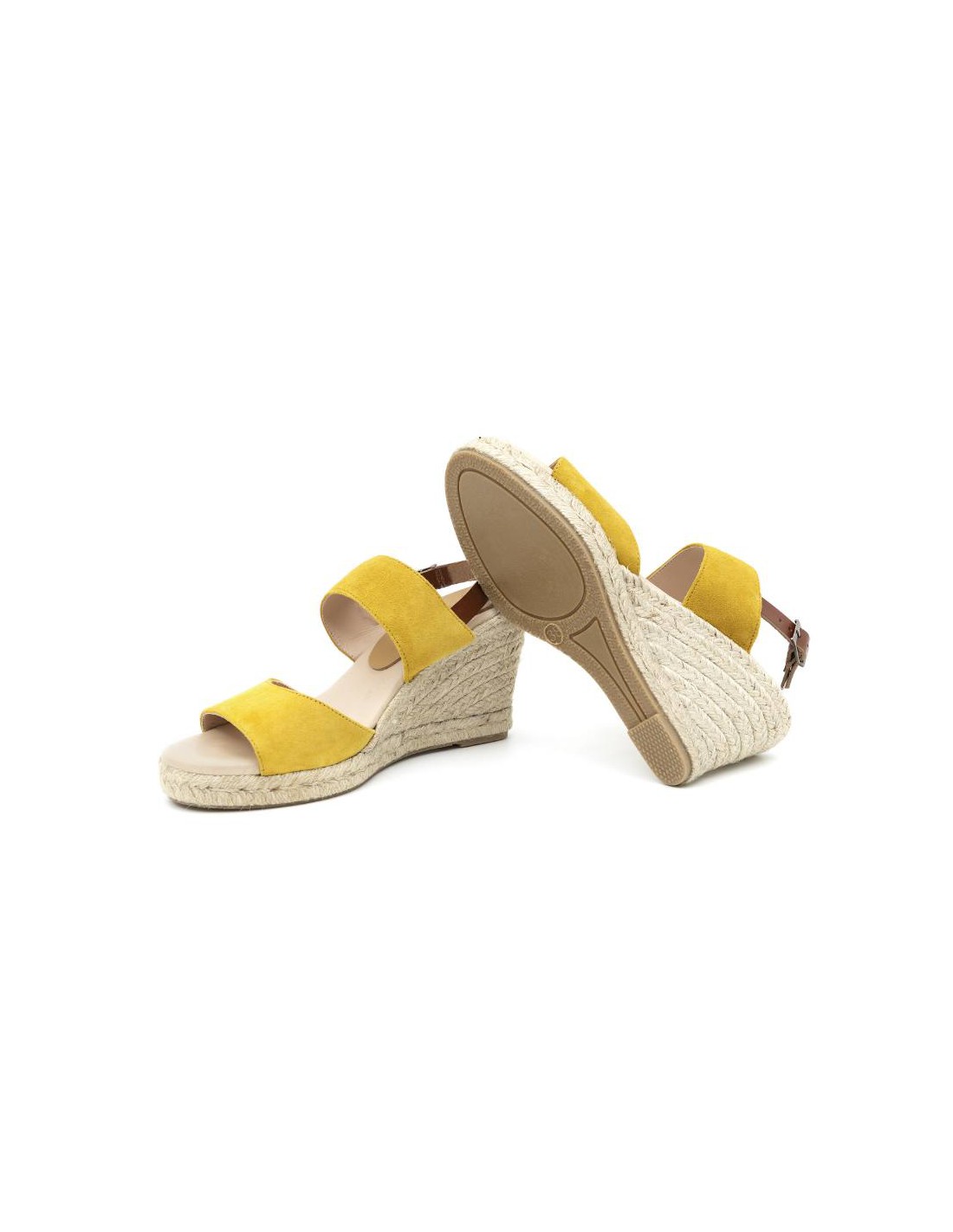 ortiz & reed Alpargatas de mujer de ante y piel liso color amarillo W-AHINOA-YELLOW Outlet online