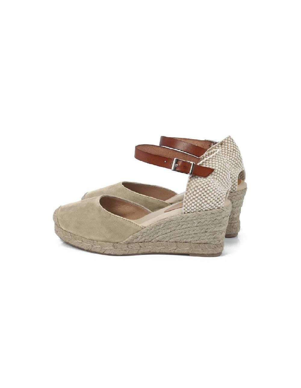 ortiz & reed Alpargatas de mujer de piel afelpado color beige W-AFELA-BEIGE Rebajas de fábrica