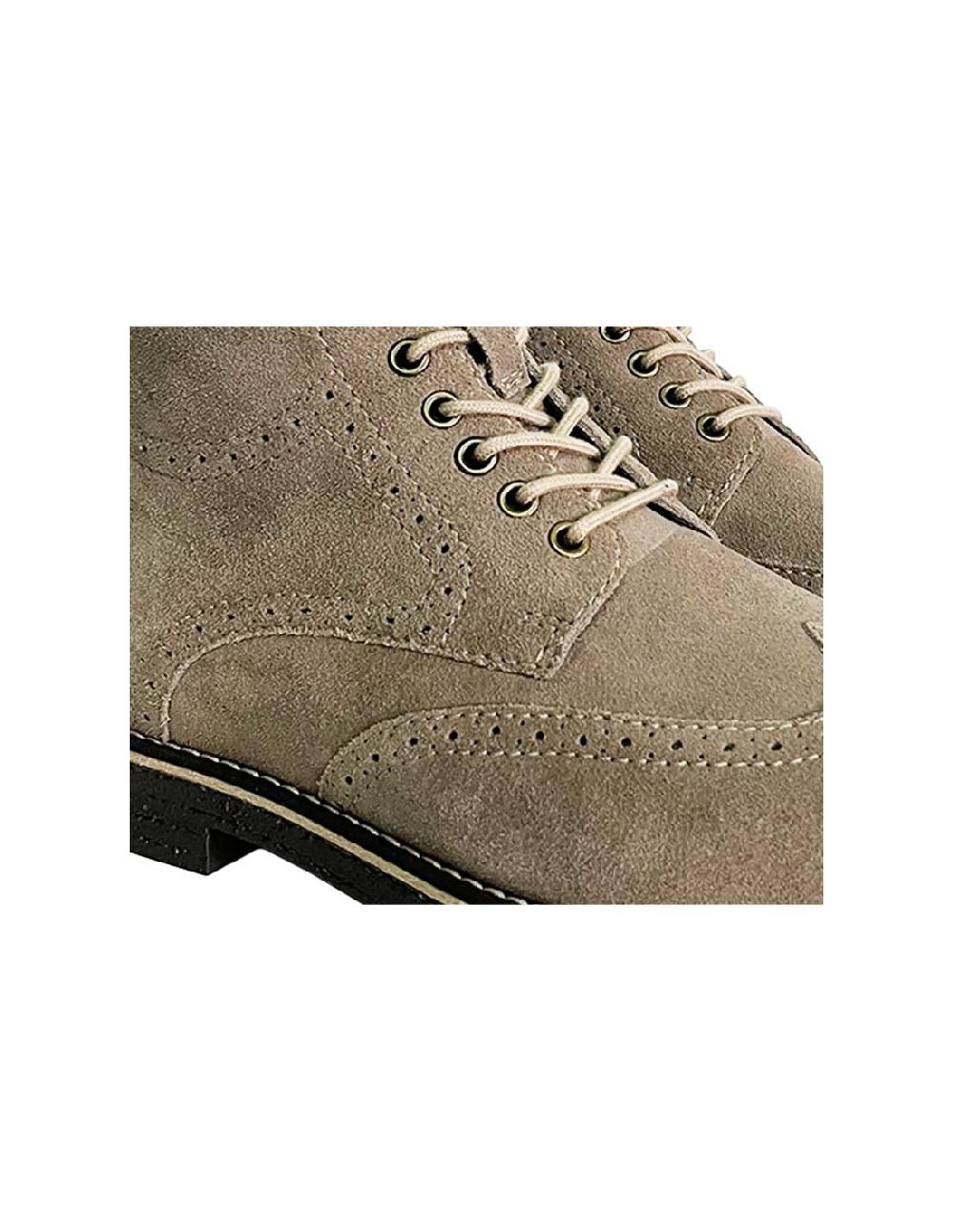 ortiz & reed Botín de ante semi-brogado color beige SEGOBA-BEIGE Último día