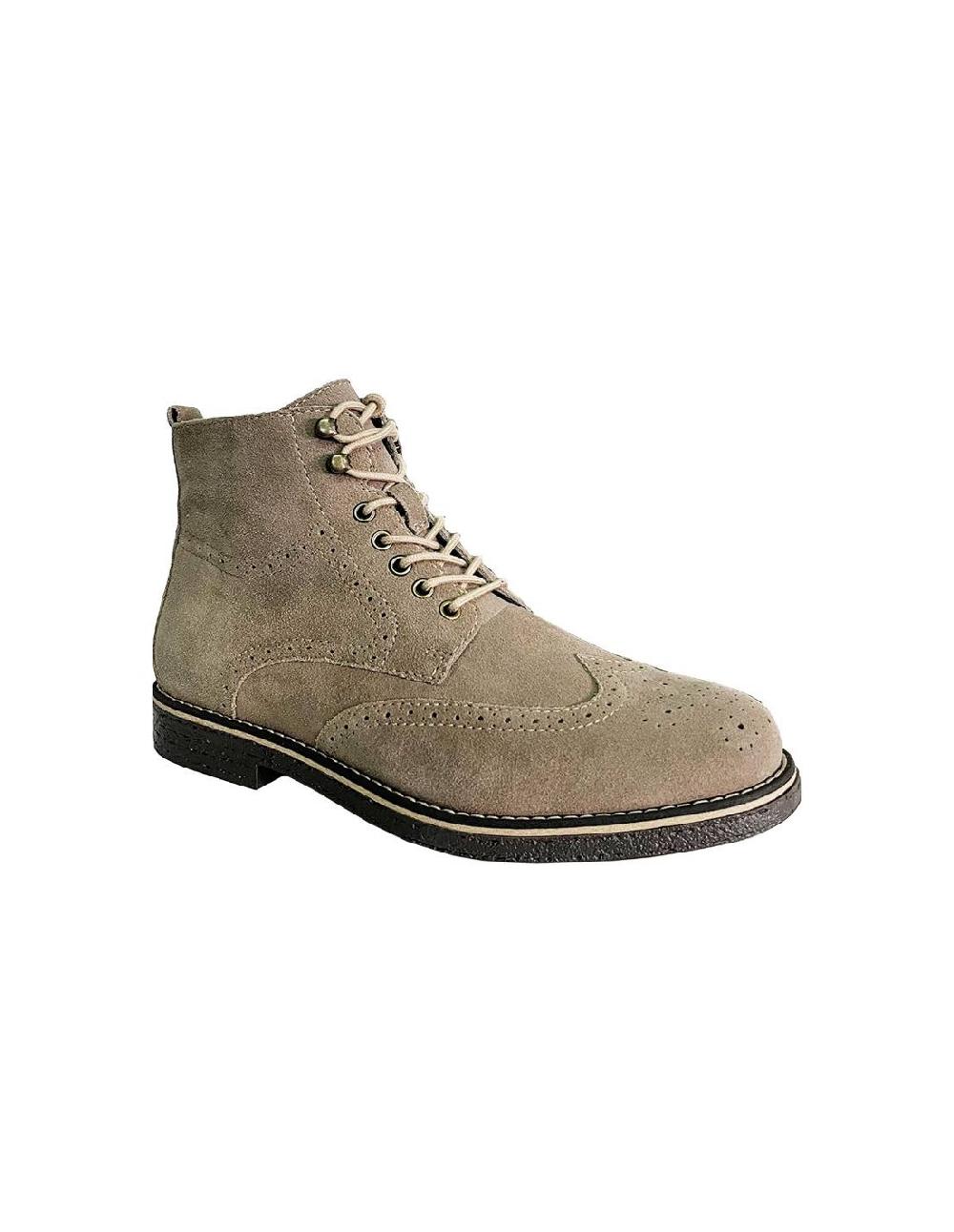 ortiz & reed Botín de ante semi-brogado color beige SEGOBA-BEIGE Último día