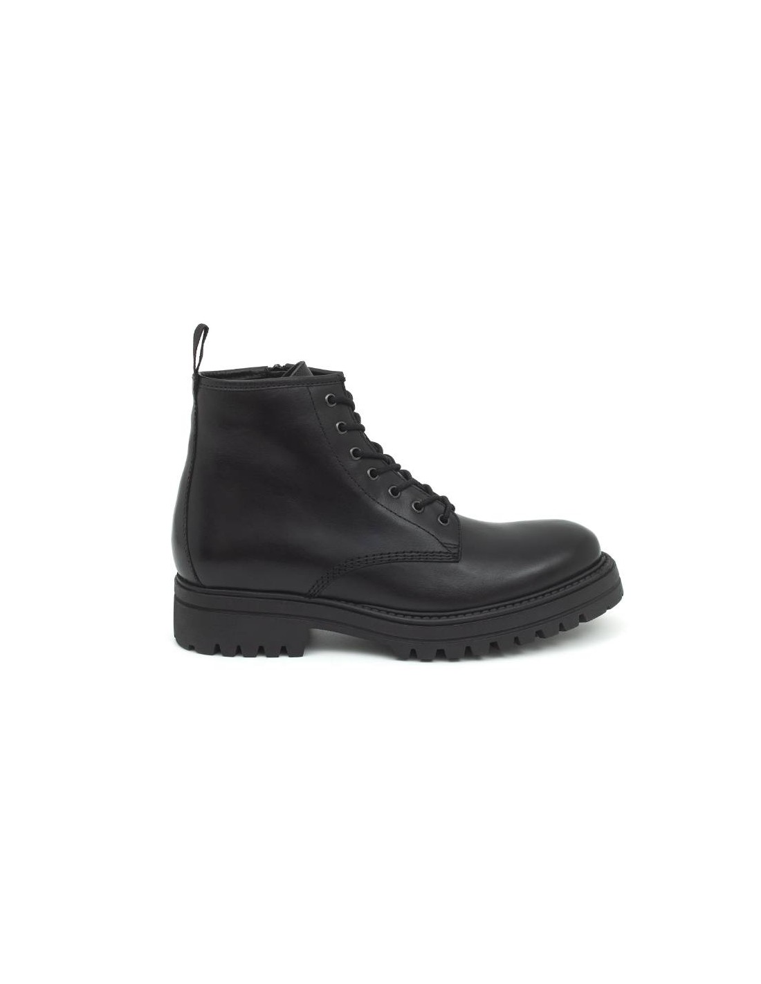 ortiz & reed Botín de piel acabado a mano color negro PANOR-NEGRO Oferta exclusiva