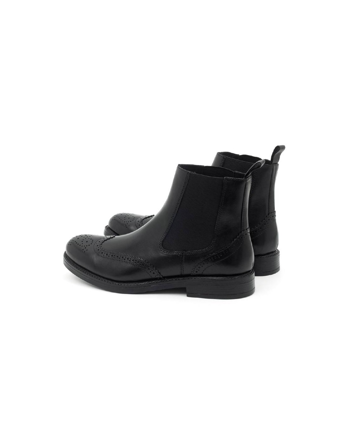 ortiz & reed Botín de piel acabado a mano color negro PATRIFIO-NEGRO Ofertas de temporada