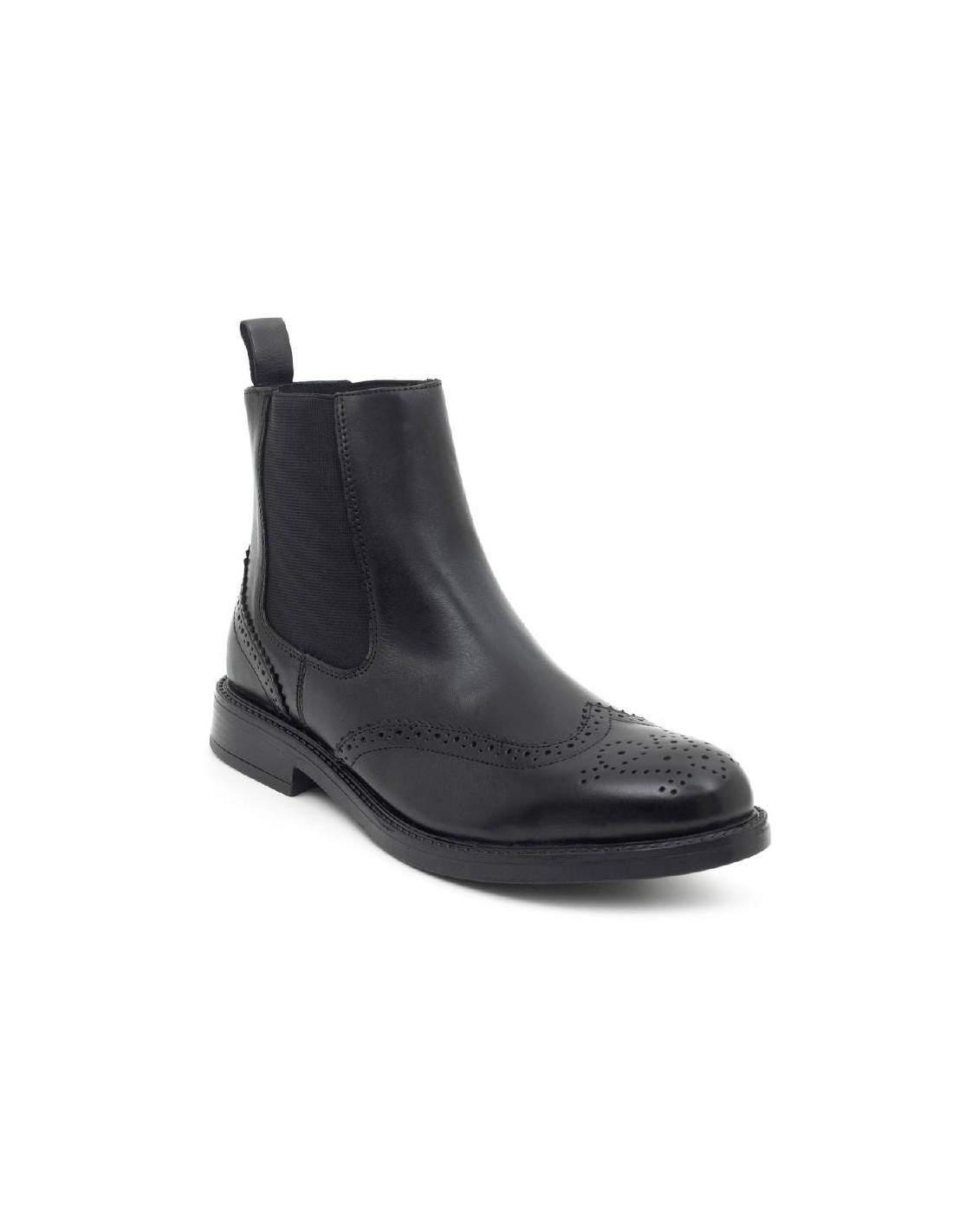ortiz & reed Botín de piel acabado a mano color negro PATRIFIO-NEGRO Ofertas de temporada