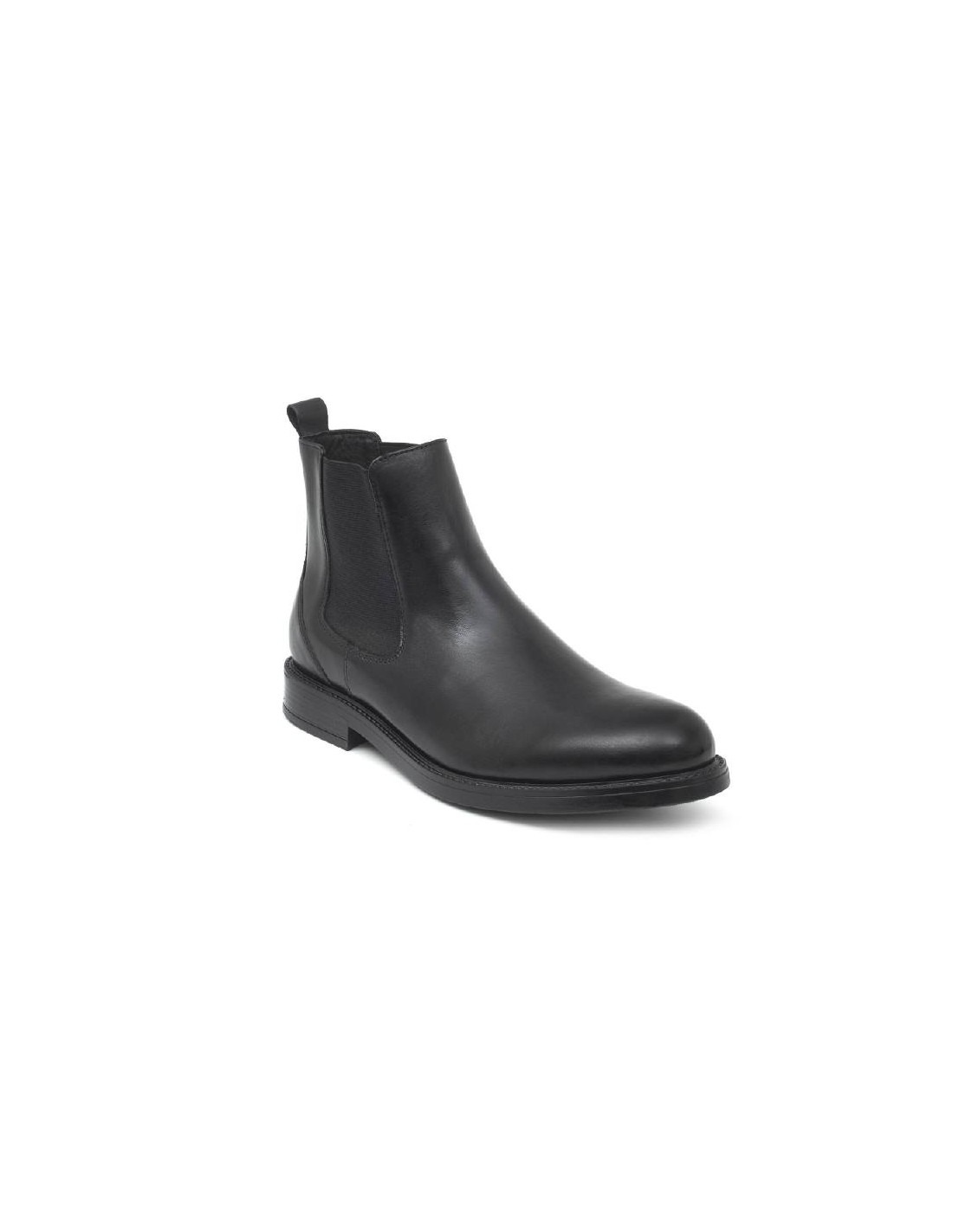ortiz & reed Botín de piel acabado a mano color negro PAVLEN-NEGRO Ofertas especiales