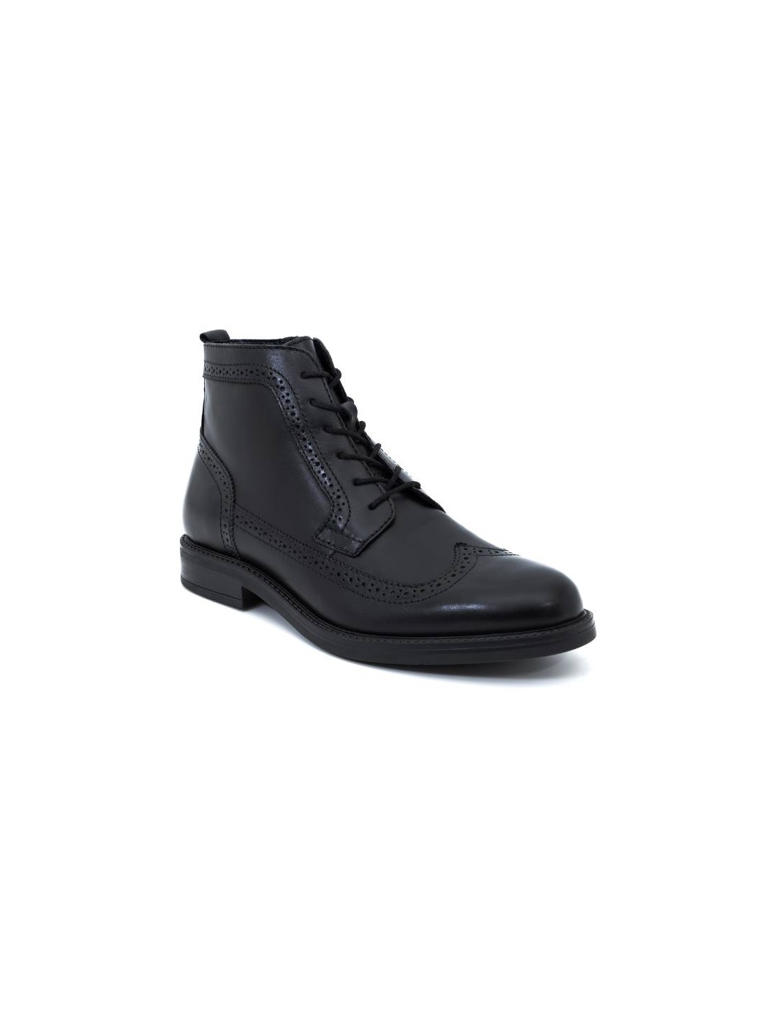 ortiz & reed Botín de piel acabado a mano color negro PORTOR-BLACK Rebajas de fin de temporada