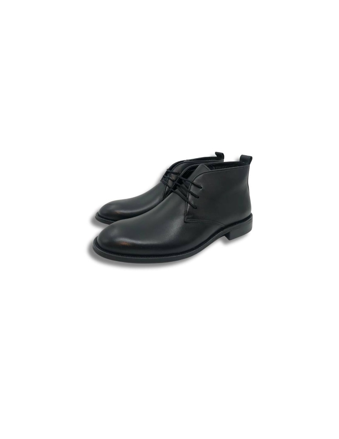 ortiz & reed Botín de piel con cordón color negro Outlet