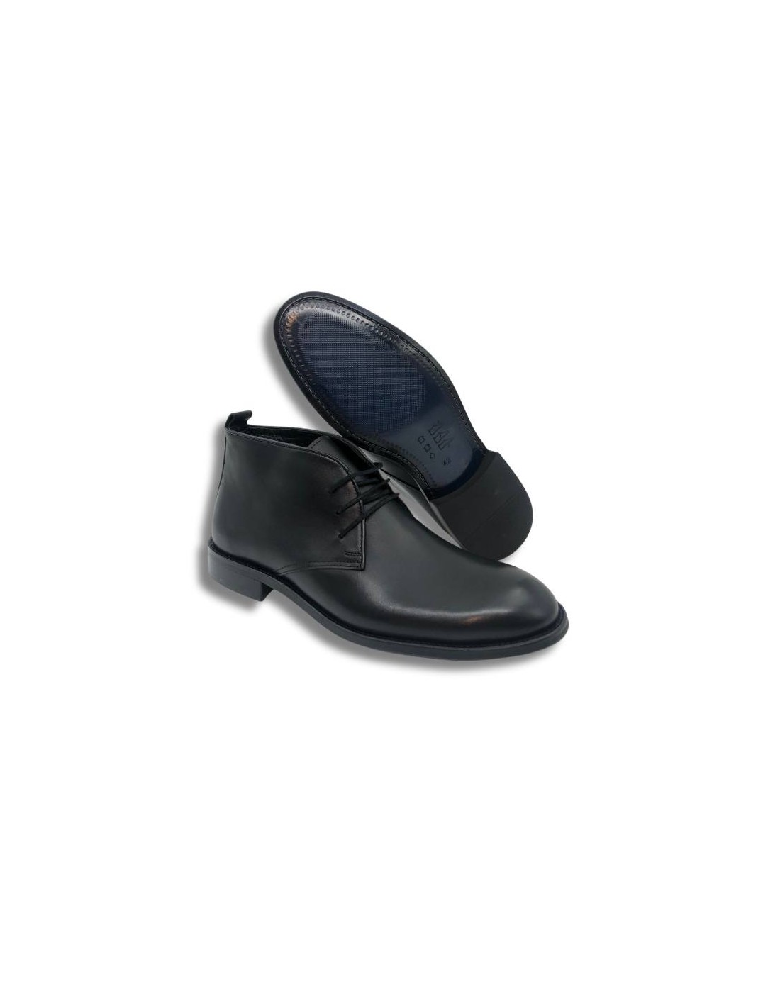 ortiz & reed Botín de piel con cordón color negro Outlet