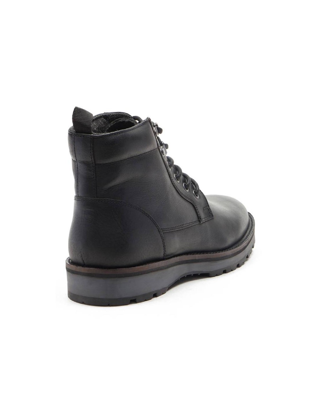 ortiz & reed Botín de piel con cremallera color cuero TOLOR-BLACK Rebajas