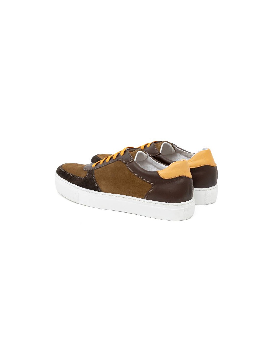 ortiz & reed Sneakers de piel liso color marrón CRANTE-MARRON Venta caliente