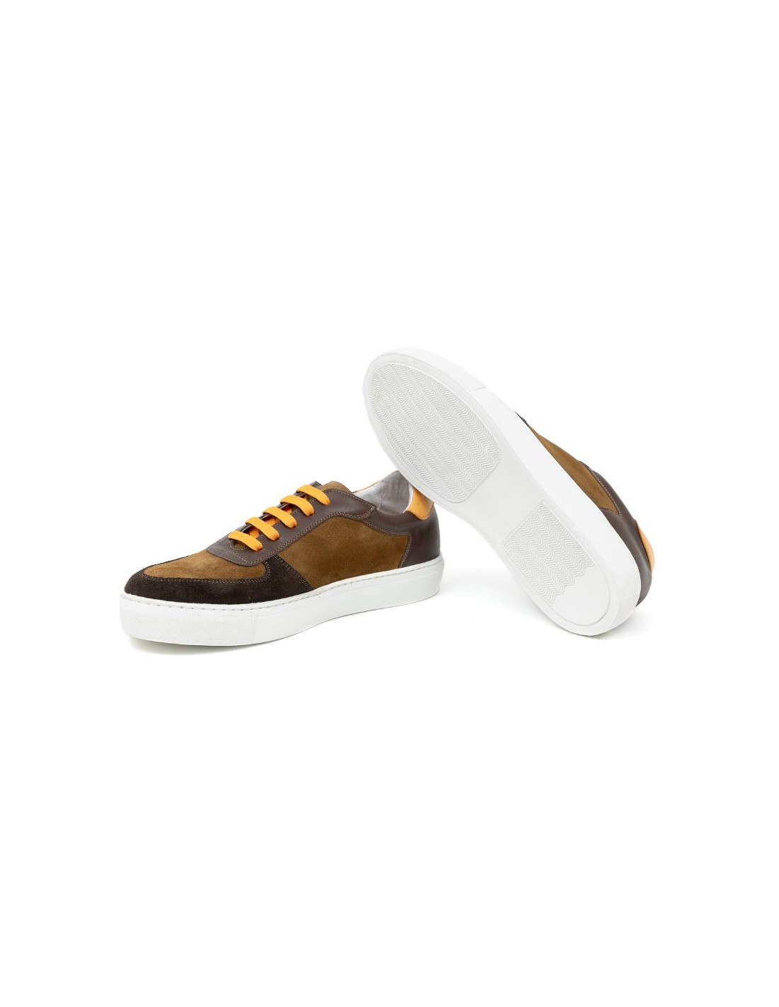 ortiz & reed Sneakers de piel liso color marrón CRANTE-MARRON Venta caliente