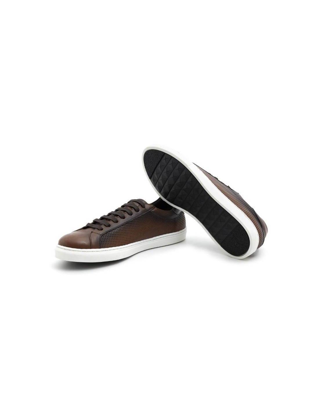 ortiz & reed Sneakers de piel picado color cuero CATANOR-CUERO Gran oferta