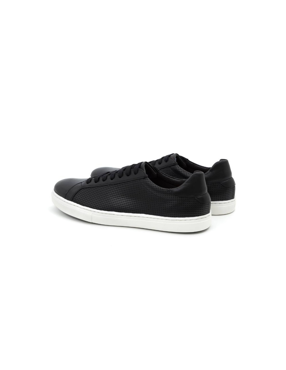 ortiz & reed Sneakers de piel picado color negro LUMAGOR-NEGRO Rebajas baratas