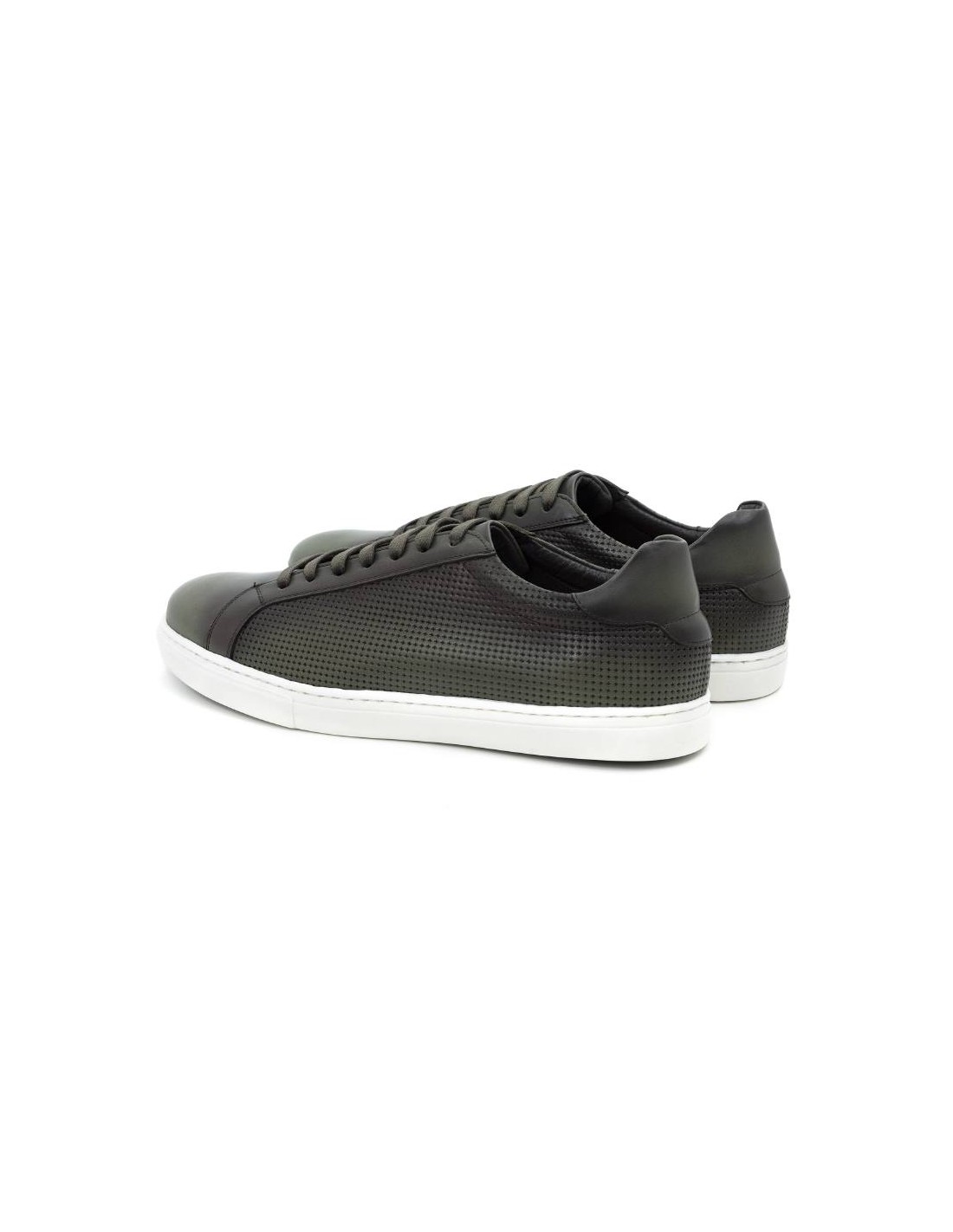 ortiz & reed Sneakers de piel picado color verde CATANOR-VERDE Rebajas de fábrica
