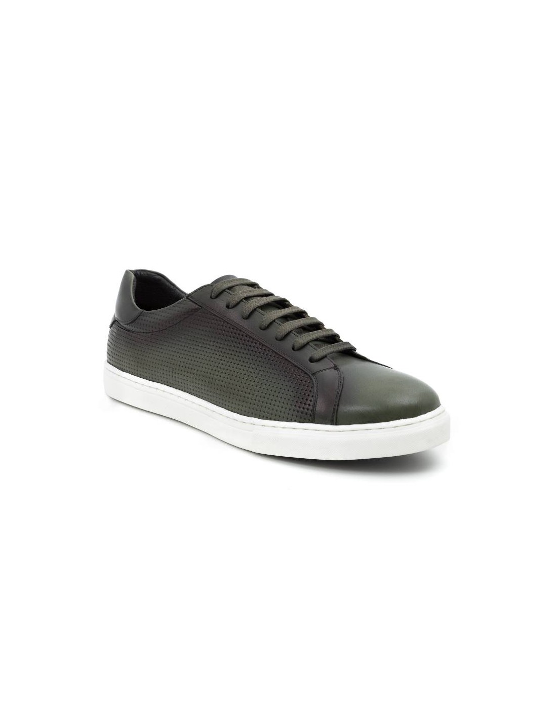 ortiz & reed Sneakers de piel picado color verde CATANOR-VERDE Rebajas de fábrica