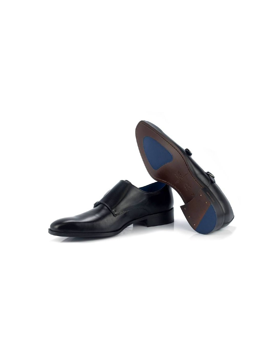 ortiz & reed Zapato con hebilla de piel con dos hebillas color negro CRASANTO-NEGRO Descuento