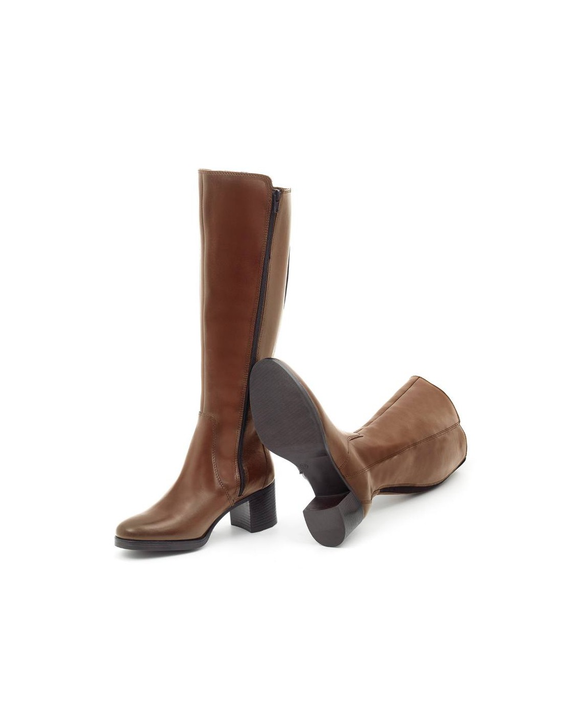 ortiz & reed Botas de mujer de piel difuminado color cuero W-NAPIOR-CUERO Envío gratis