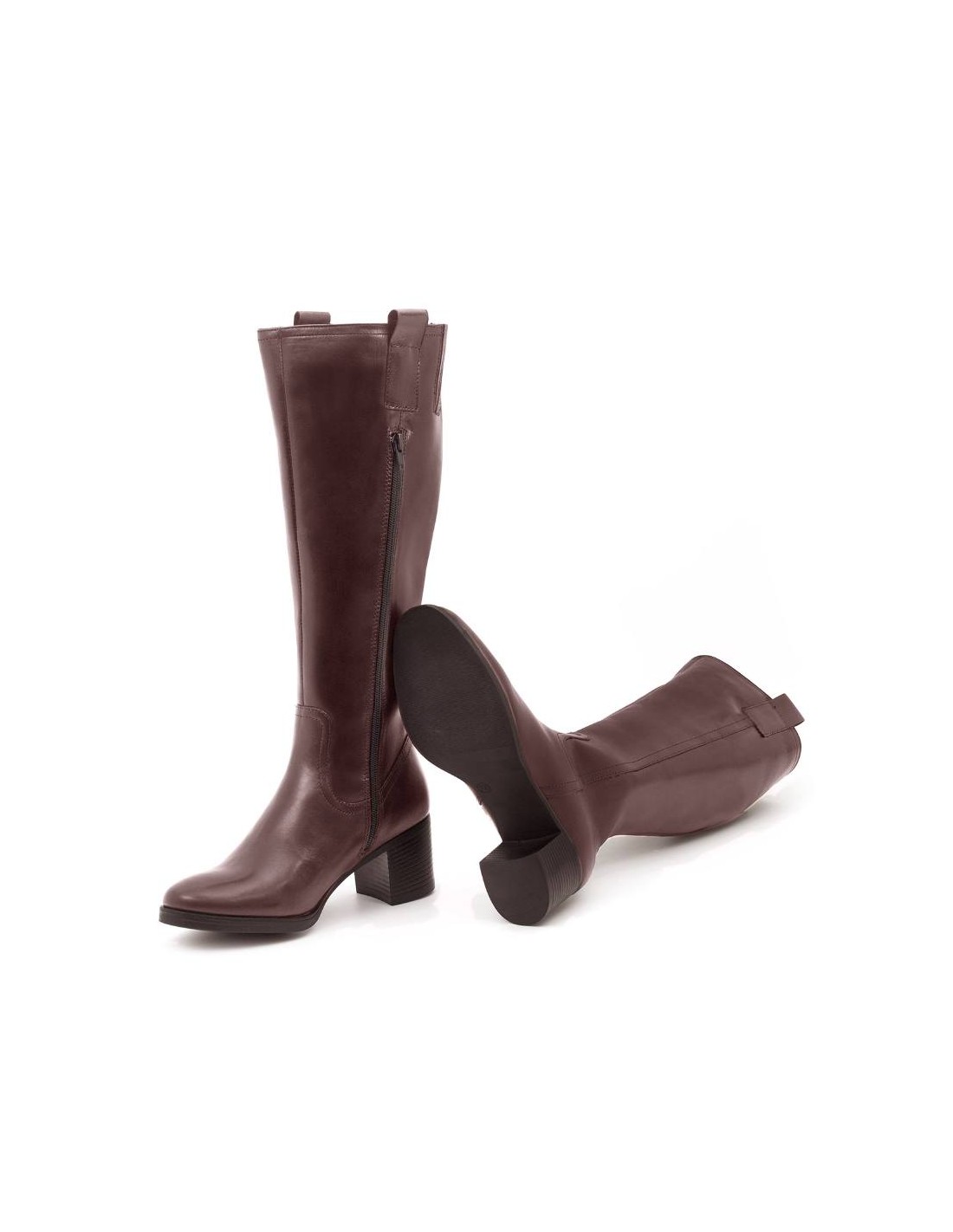 ortiz & reed Botas de mujer de piel difuminado color cuero W-NAPOLI-CUERO Oferta especial