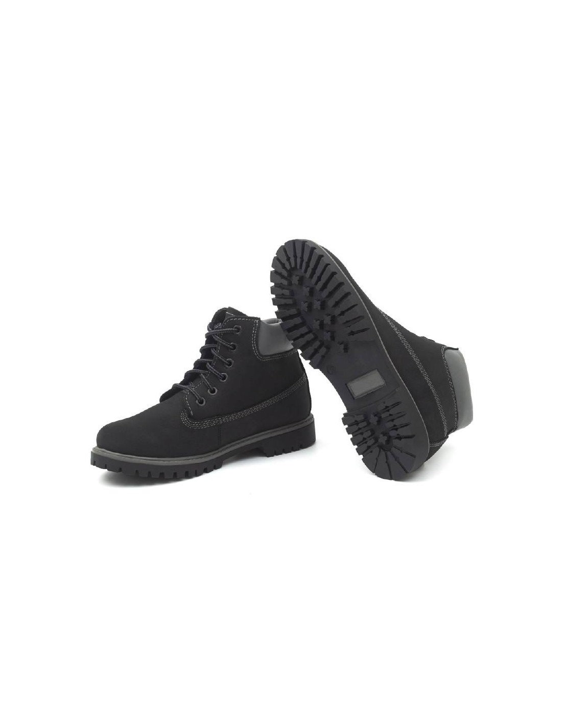 ortiz & reed Botines de mujer de nobuck liso color negro W-NELOR-BLACK Tienda de fábrica