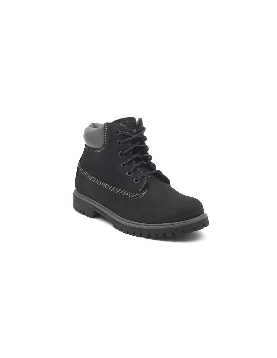 ortiz & reed Botines de mujer de nobuck liso color negro W-NELOR-BLACK Tienda de fábrica