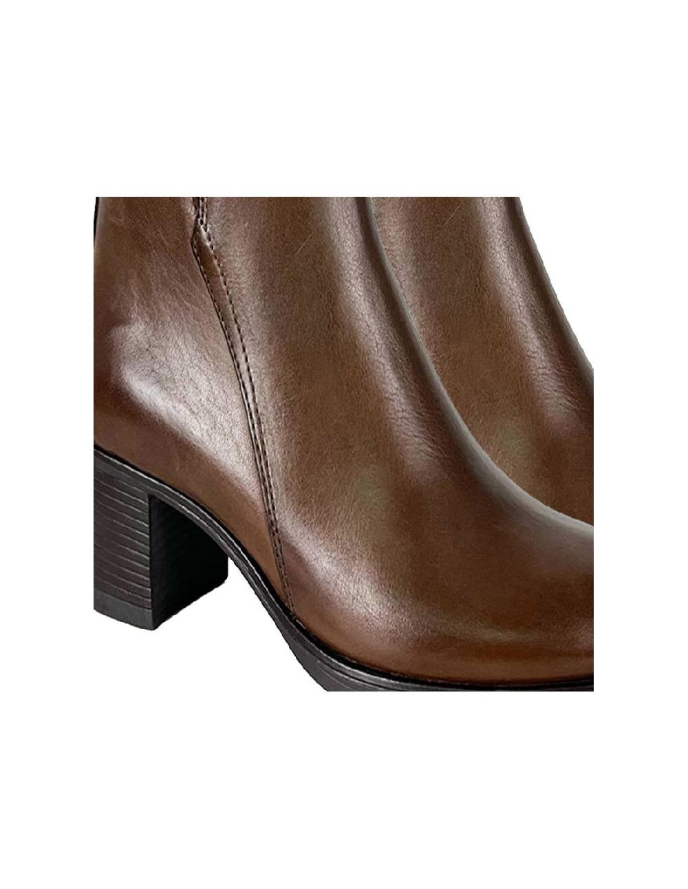 ortiz & reed Botines de mujer de piel acabado a mano color cuero W-NELAMORI-CUERO Descuentos del mes