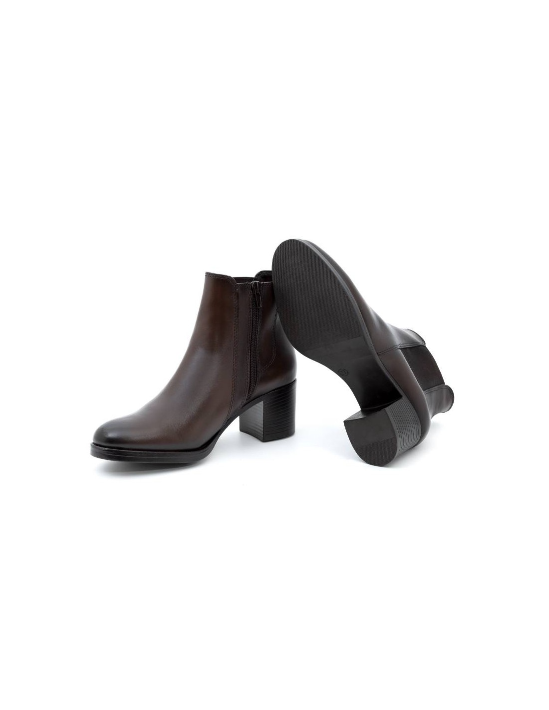 ortiz & reed Botines de mujer de piel acabado a mano color marrón W-NEBLETE-BROWN Ofertas especiales