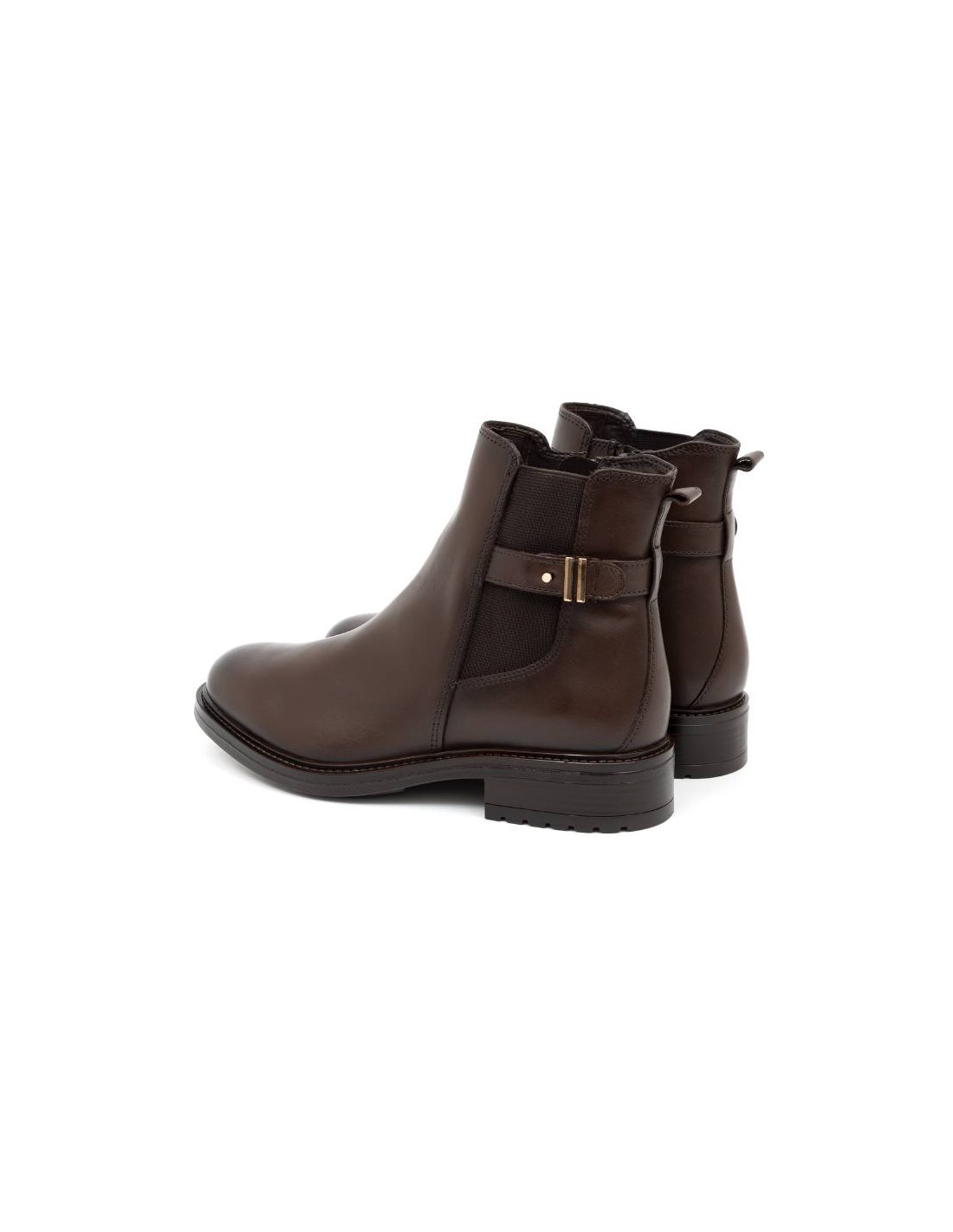 ortiz & reed Botines de mujer de piel acabado a mano color marrón W-NIBUSOR-MARRON Rebajas de fin de temporada