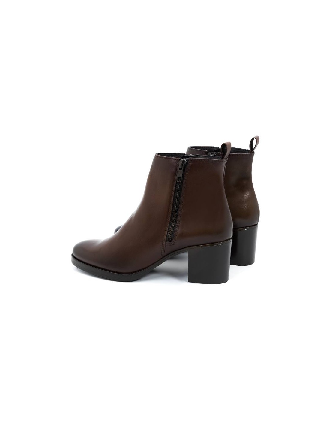 ortiz & reed Botines de mujer de piel acabado a mano color marrón W-NICTER-MARRON Precio ultrabajo