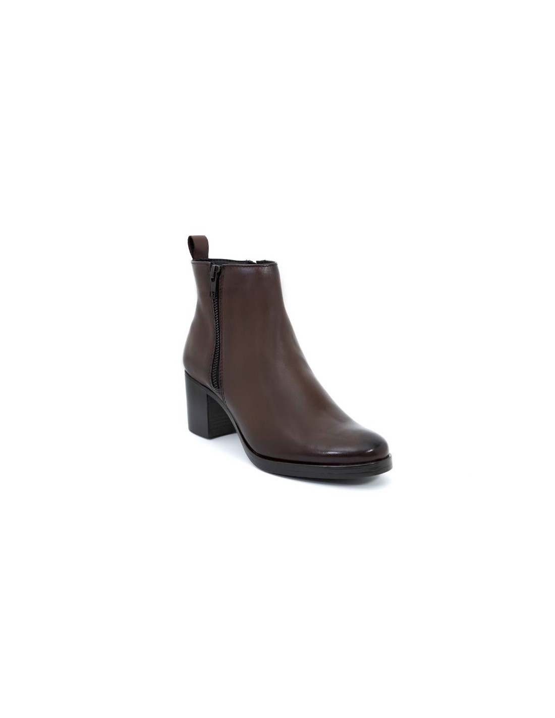 ortiz & reed Botines de mujer de piel acabado a mano color marrón W-NICTER-MARRON Precio ultrabajo