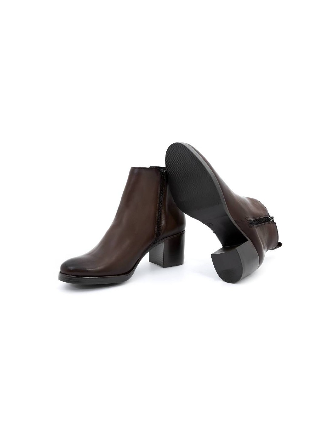 ortiz & reed Botines de mujer de piel acabado a mano color marrón W-NIFE-BROWN Devoluciones gratuitas
