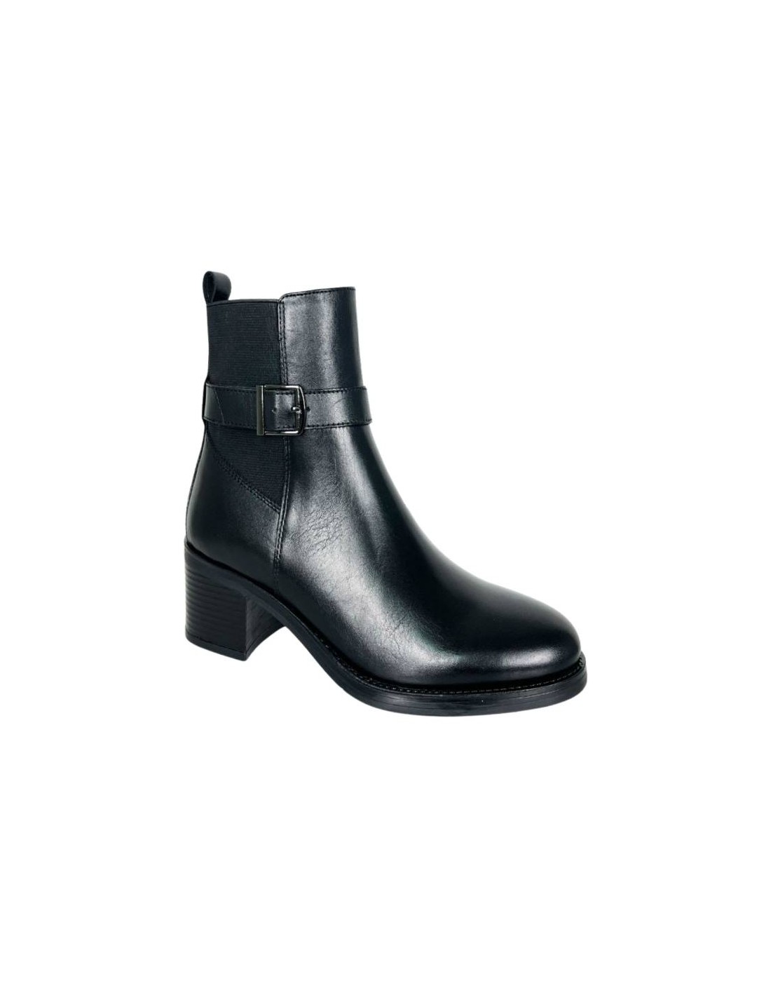 ortiz & reed Botines de mujer de piel acabado a mano color negro W-ANIMOR-BLACK Outlet