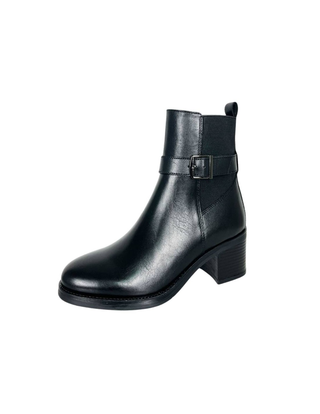 ortiz & reed Botines de mujer de piel acabado a mano color negro W-ANIMOR-BLACK Outlet