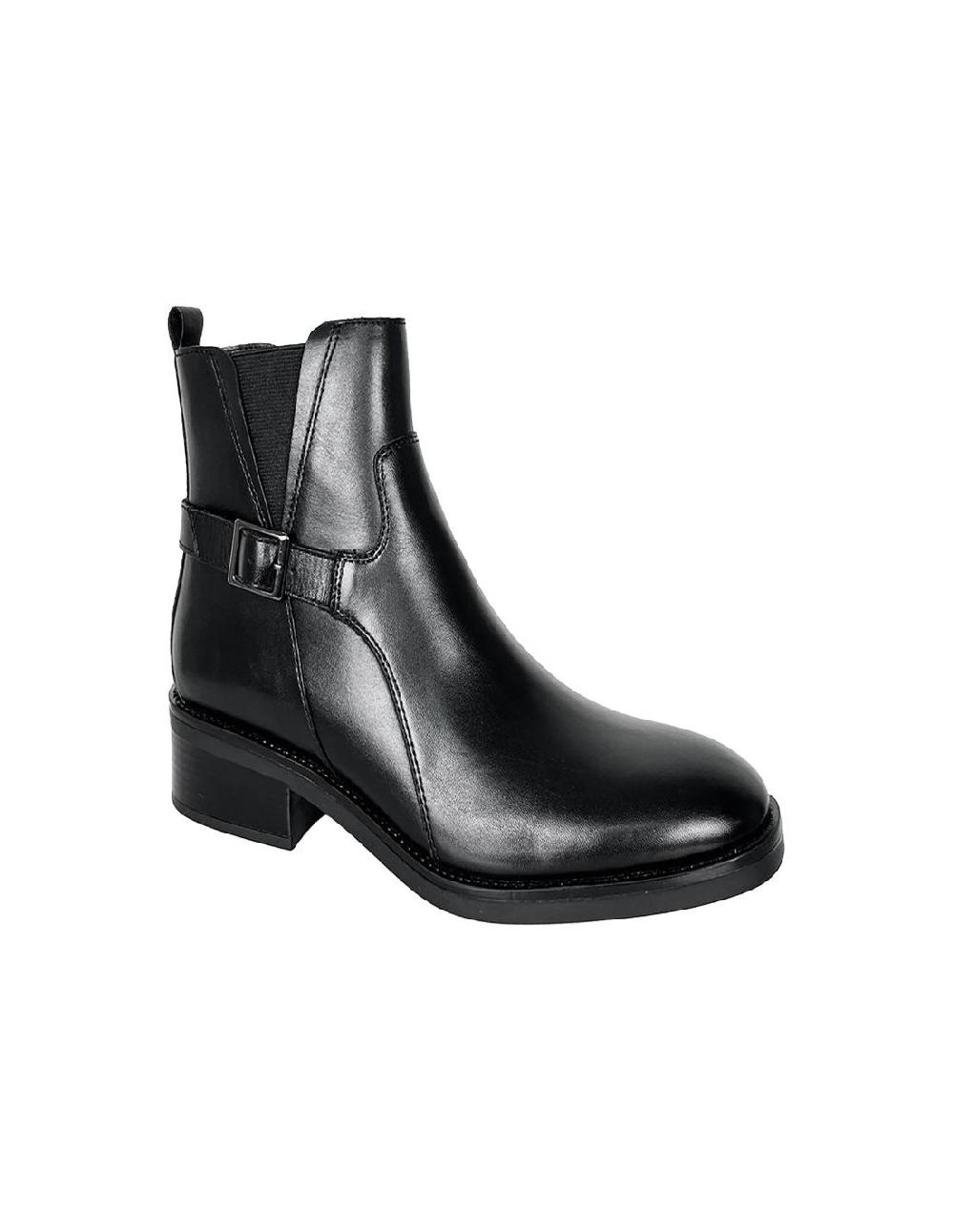 ortiz & reed Botines de mujer de piel acabado a mano color negro W-ECHAMOR-BLACK Outlet online