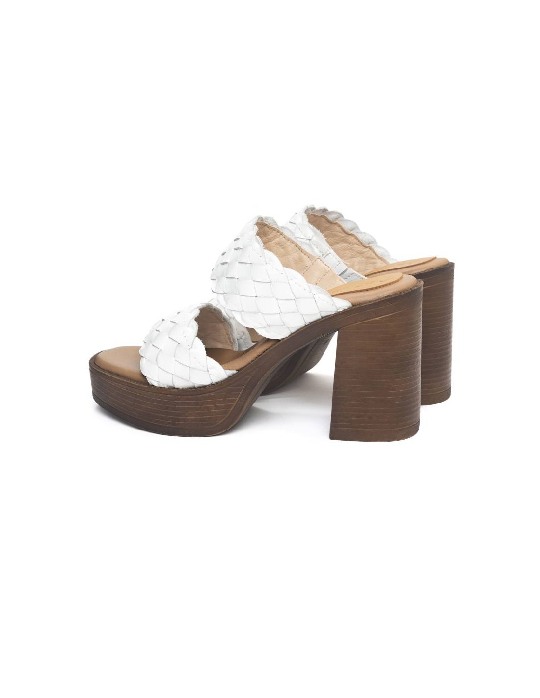 ortiz & reed Zapato de Vestir de piel trenzado color blanco W-LARA-BLANCO COMPRAR AHORA