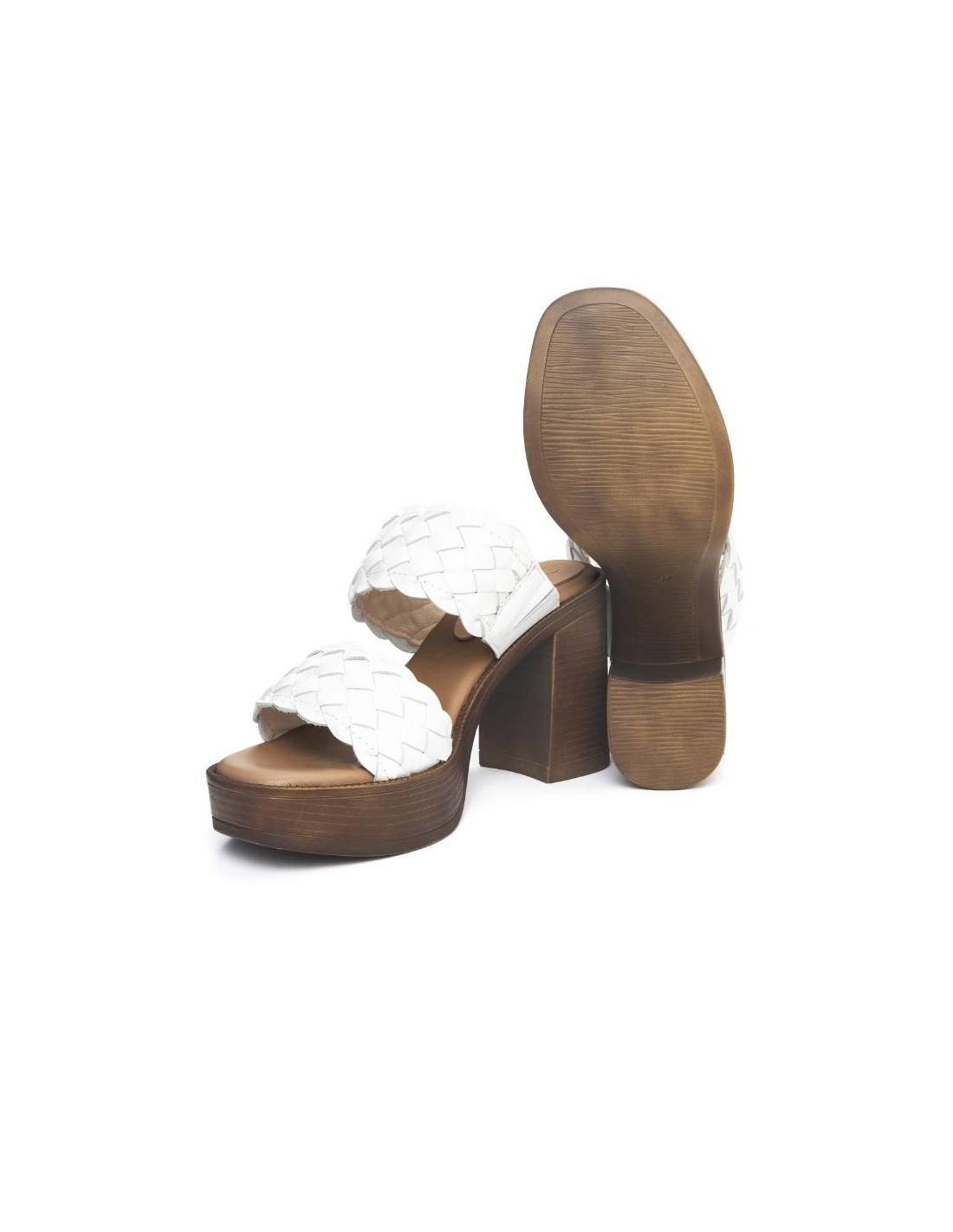ortiz & reed Zapato de Vestir de piel trenzado color blanco W-LARA-BLANCO COMPRAR AHORA