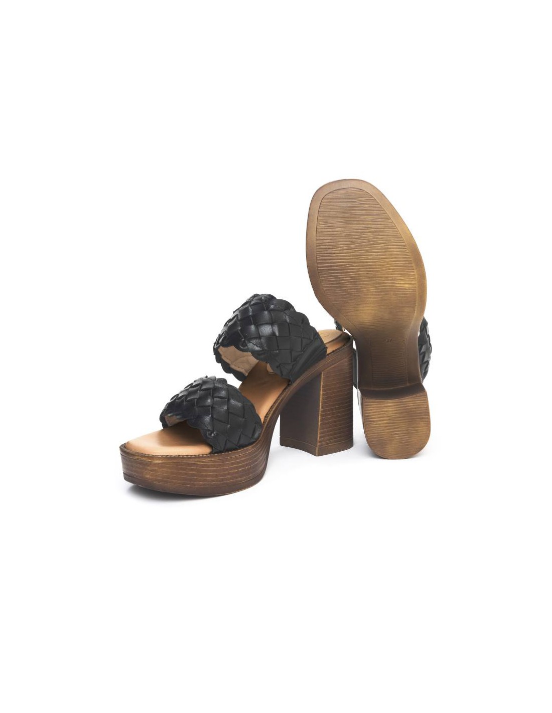 ortiz & reed Zapato de Vestir de piel trenzado color negro W-LARA-NEGRO Últimos 2 días