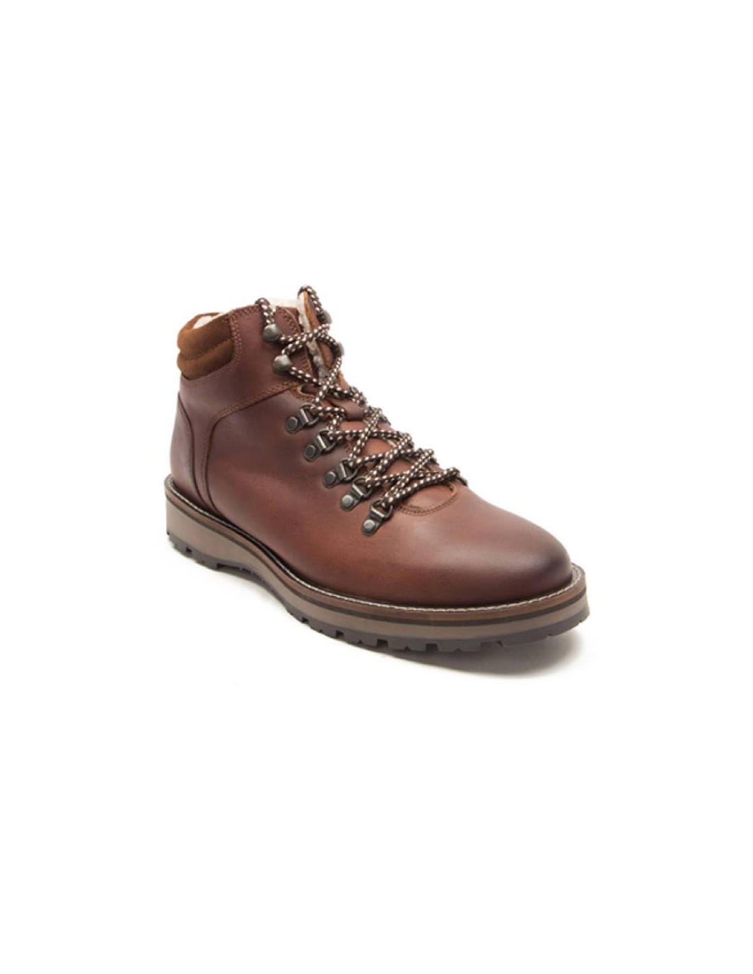 ortiz & reed Botín de piel con cremallera color marrón TRAVERO-BROWN