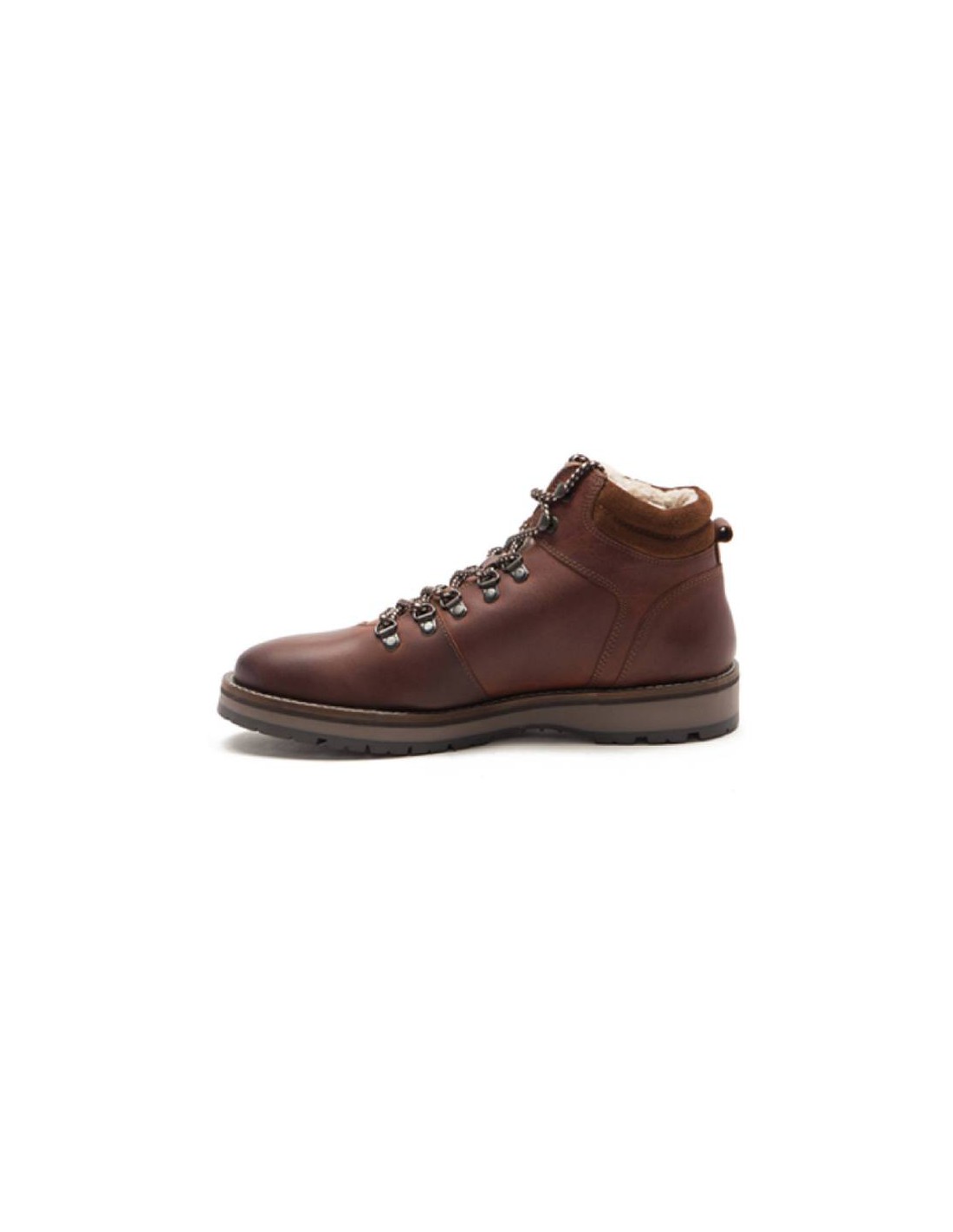 ortiz & reed Botín de piel con cremallera color marrón TRAVERO-BROWN Precio de fábrica