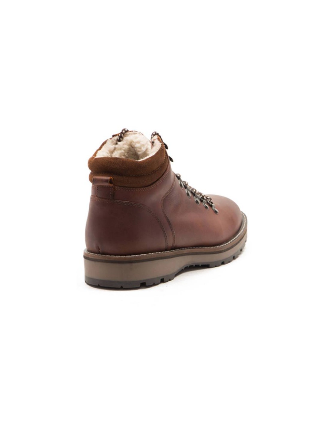 ortiz & reed Botín de piel con cremallera color marrón TRAVERO-BROWN Precio de fábrica