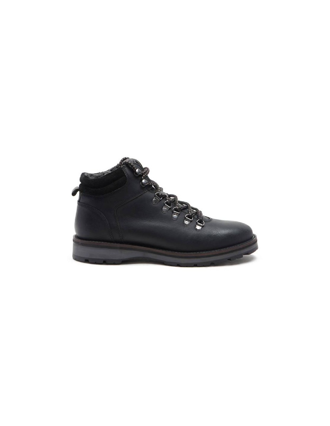 ortiz & reed Botín de piel con cremallera color negro TRAVERO-BLACK Oferta especial de fábrica