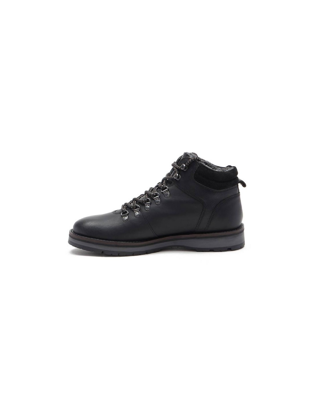 ortiz & reed Botín de piel con cremallera color negro TRAVERO-BLACK Oferta especial de fábrica