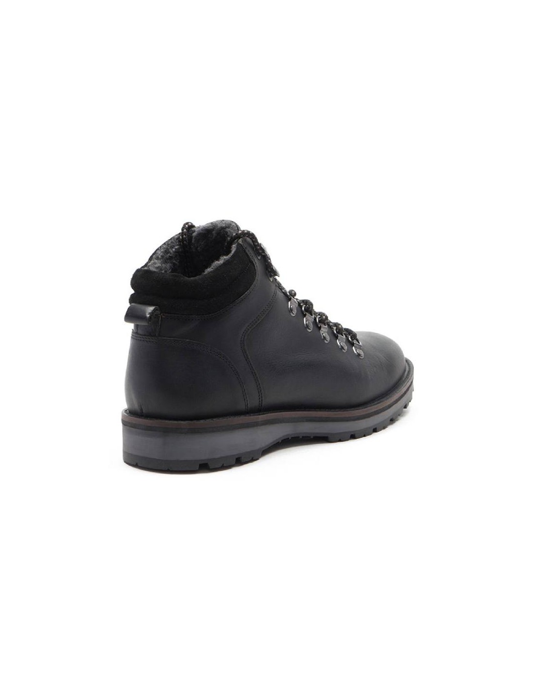 ortiz & reed Botín de piel con cremallera color negro TRAVERO-BLACK Oferta especial de fábrica