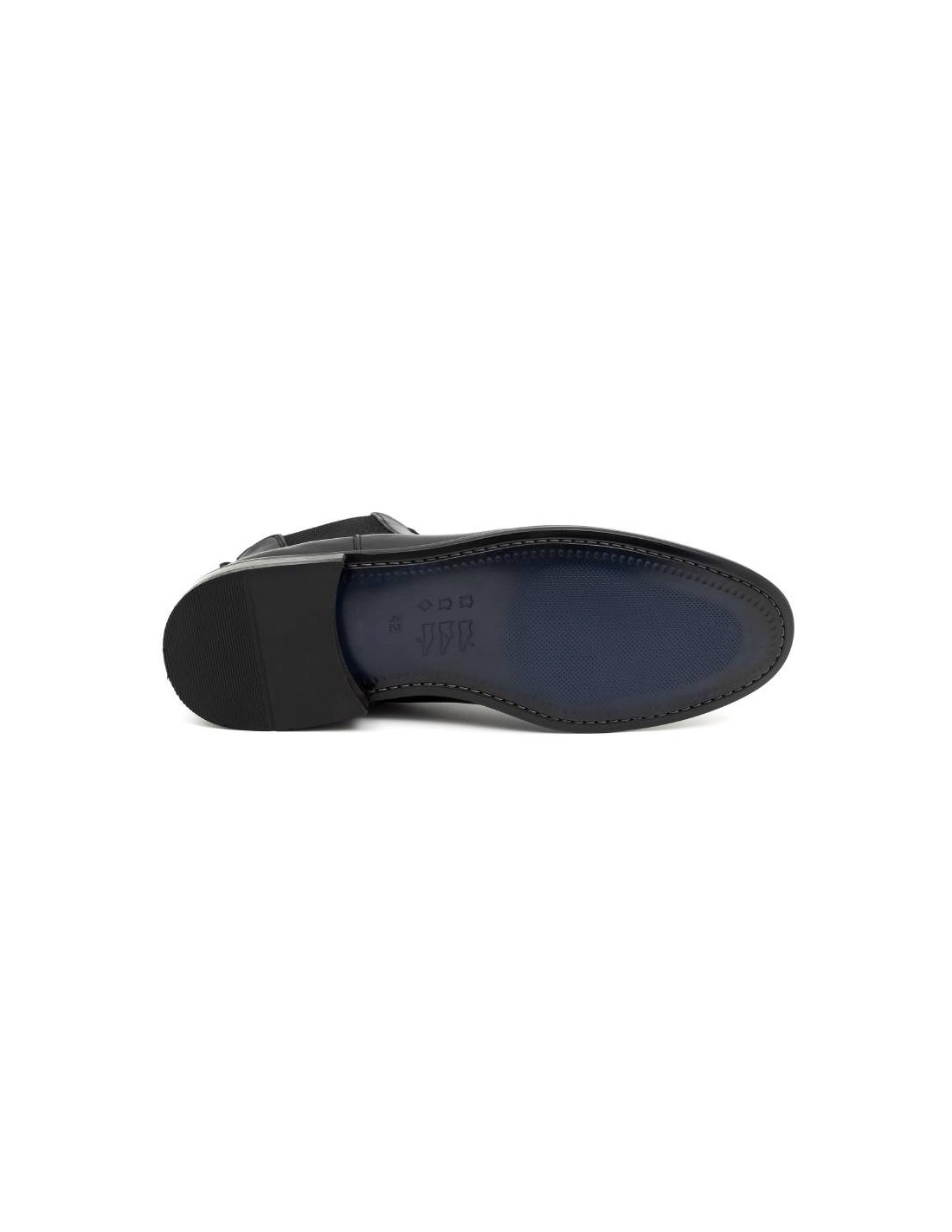 ortiz & reed Botín de piel con elástico lateral color negro NERIT-NEGRO Liquidación