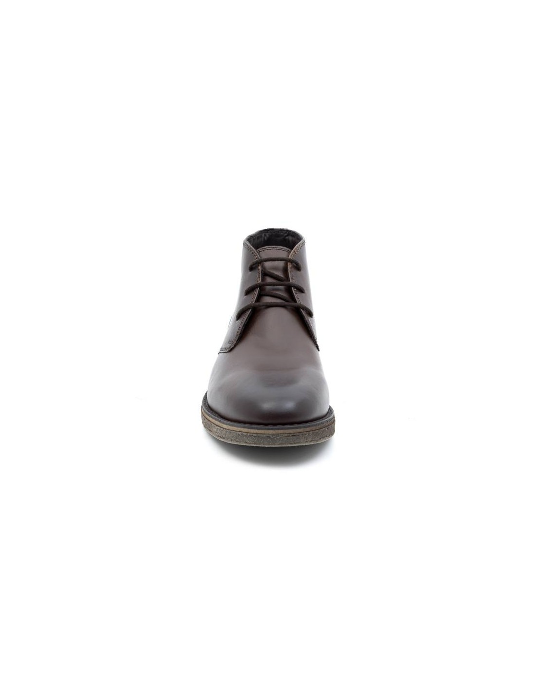 ortiz & reed Botín de piel liso color marrón DIKOR-BROWN Ofertas de temporada